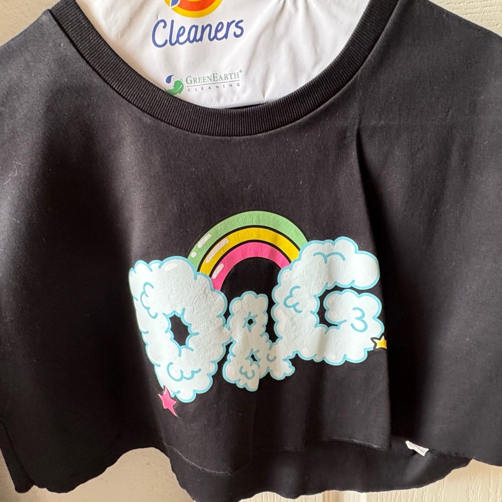 D&G Black Tee with Rainbow Graphic brand new never worn no tags perfect